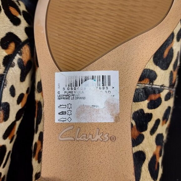 Clarks Cushion plus animal print shoes size 7.5 small heel - Picture 4 of 12